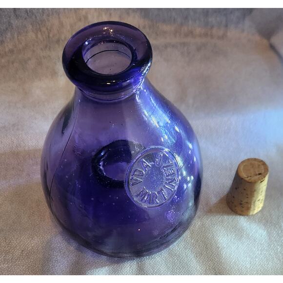 Antique Amethyst Glass Flytrap Bottle Embossed VDA J Martinez Wasp Catcher - Picture 6 of 8